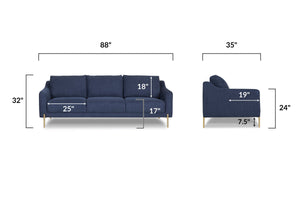 Chambray Blue, dimensions