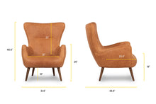 Load image into Gallery viewer, Cognac Tan/Single, dimensions
