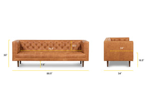 Cognac Tan, dimensions