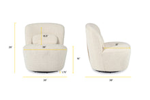 Load image into Gallery viewer, Crema White Boucle, dimensions
