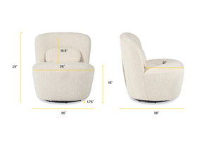 Crema White Boucle, dimensions