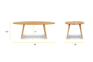 Oak, dimensions