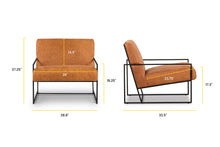 Load image into Gallery viewer, Cognac Tan, dimensions

