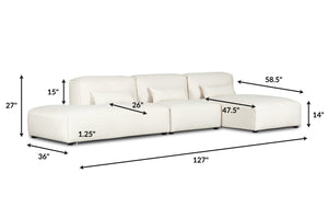 Mist White, dimensions