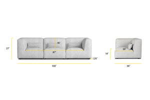 Soho Grey, dimensions
