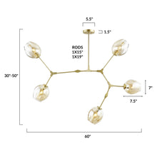 Load image into Gallery viewer, Brass/Cognac, dimensions
