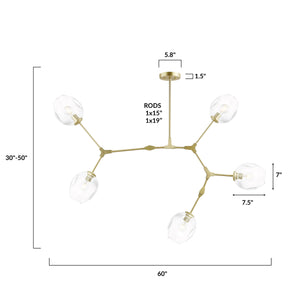 Brass/Clear, dimensions