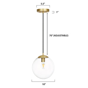 Brass/Clear, dimensions