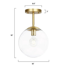 Load image into Gallery viewer, Brass/Clear, dimensions
