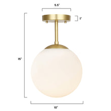 Load image into Gallery viewer, Brass/White, dimensions

