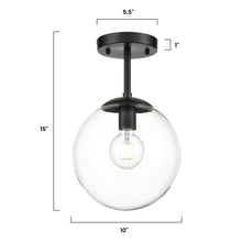 Load image into Gallery viewer, Black/Clear, dimensions
