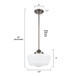 Modern Bronze / White, dimensions