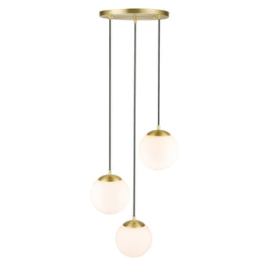 Brushed Brass/White
