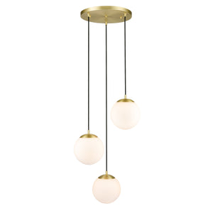 Brushed Brass/White