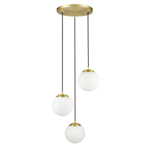 Brushed Brass/White