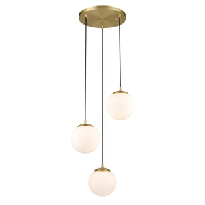 Brushed Brass/White
