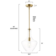 Load image into Gallery viewer, Brushed Brass/Seeded, dimensions
