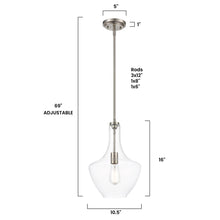 Load image into Gallery viewer, Satin Nickel/Seeded, demisions
