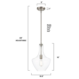 Satin Nickel/Seeded, demisions