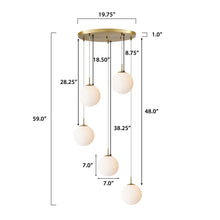 Load image into Gallery viewer, Brushed Brass/Milk, dimensions
