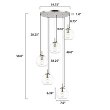 Load image into Gallery viewer, Satin Nickel/Clear, dimensions
