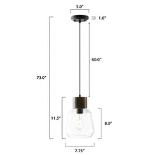 Load image into Gallery viewer, Black Wood/Clear, dimensions
