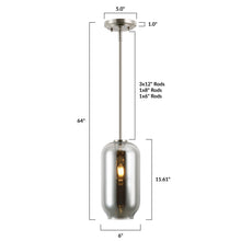 Load image into Gallery viewer, Satin Nickel/Smokey, dimensions
