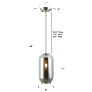 Satin Nickel/Smokey, dimensions