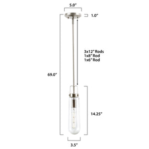Satin Nickel/Seeded, dimensions
