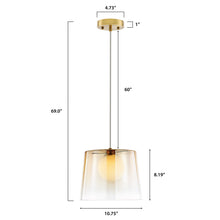 Load image into Gallery viewer, Brass/Champagne, dimensions
