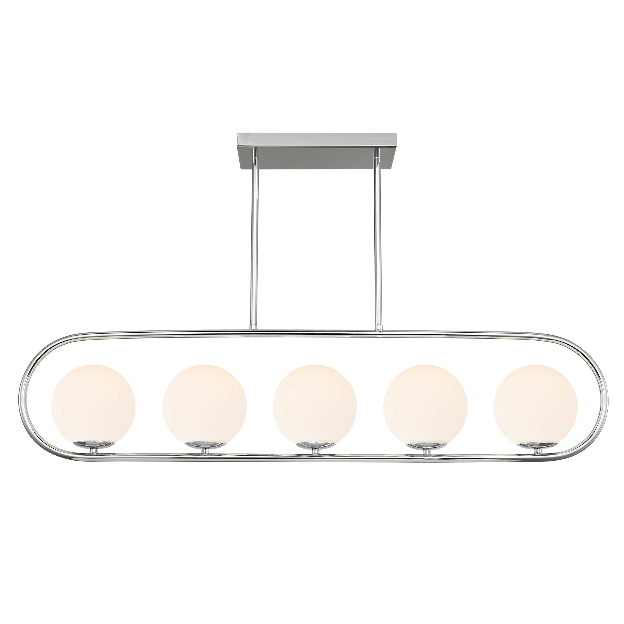 Chrome/Frosted Modern Chandelier