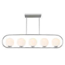 Load image into Gallery viewer, Chrome/Frosted Modern Chandelier
