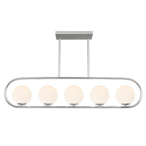Chrome/Frosted Modern Chandelier