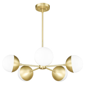 Brushed Brass/White