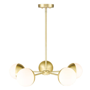 Brushed Brass/White
