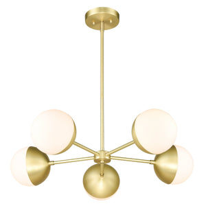 Brushed Brass/White