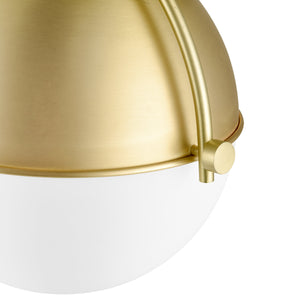 Brushed Brass/White