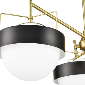Black/Brushed Brass/White