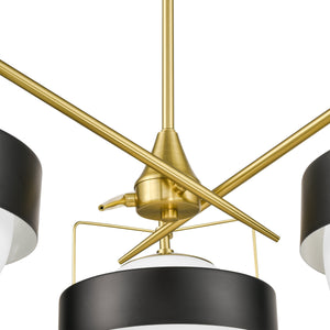 Black/Brushed Brass/White