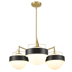 Black/Brushed Brass/White