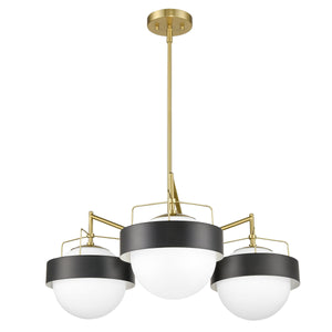 Black/Brushed Brass/White