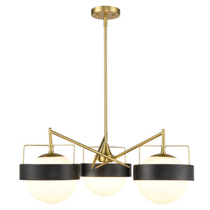 Black/Brushed Brass/White