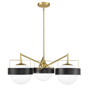 Black/Brushed Brass/White