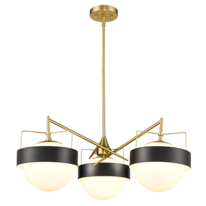 Black/Brushed Brass/White