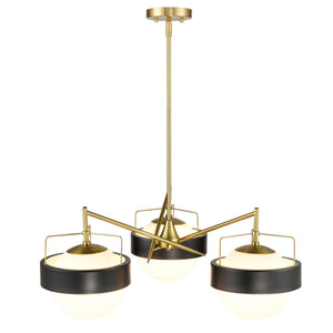 Black/Brushed Brass/White