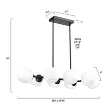 Load image into Gallery viewer, Black/Opal, dimensions
