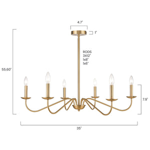 Brushed Brass, dimensios