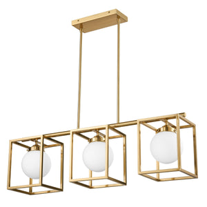 Brushed Brass/White