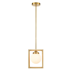 Brushed Brass/White