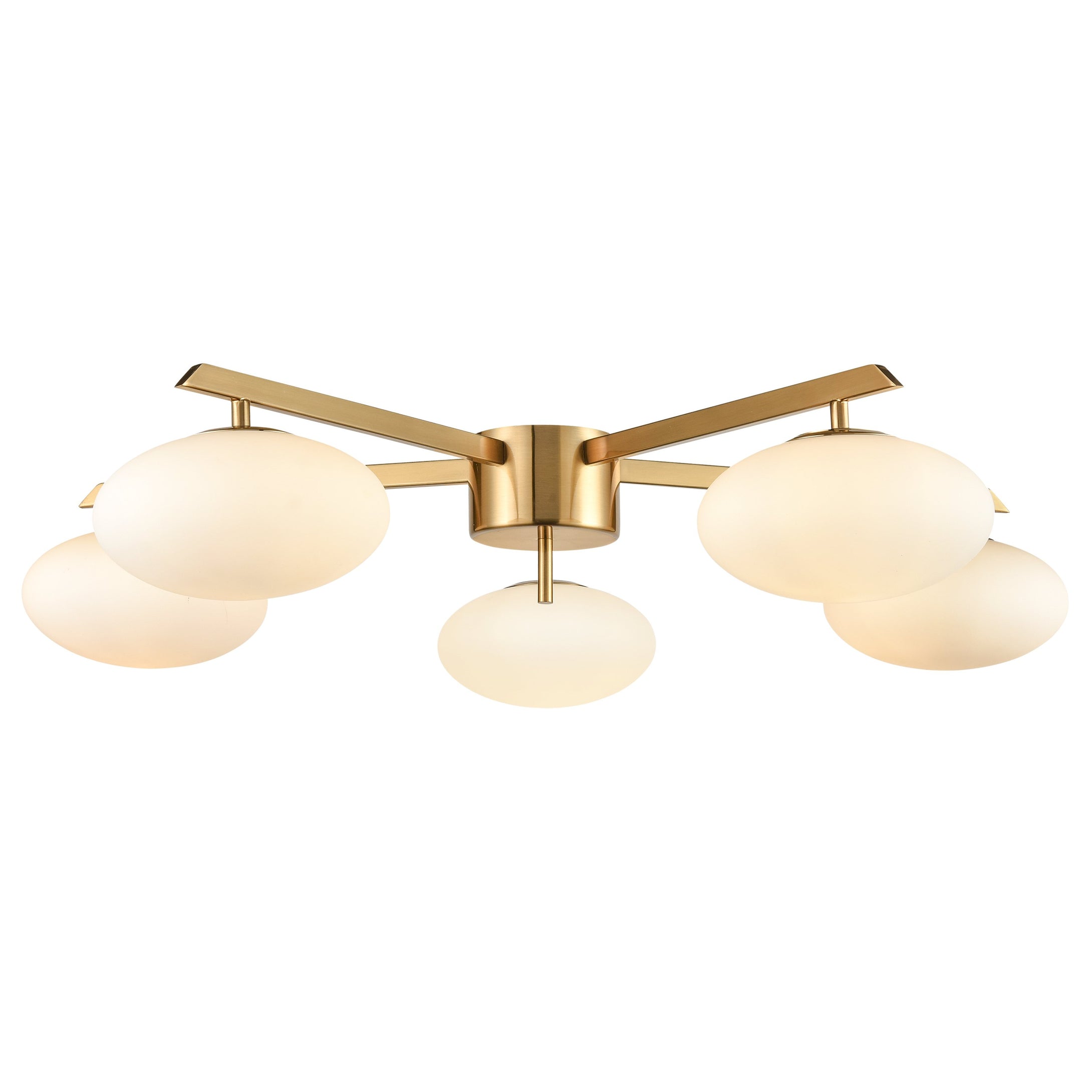 Brushed Brass/White